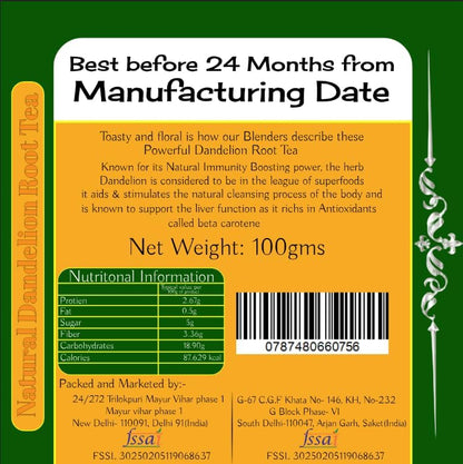 The Himalayan Valley™ Dandelion Root Powder (100 Grams)