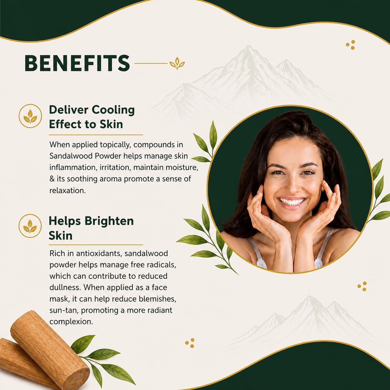 The Himalayan Valley™ Sandalwood Powder For Face Pack - 100g