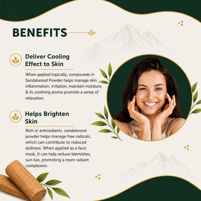 The Himalayan Valley™ Sandalwood Powder For Face Pack - 100g