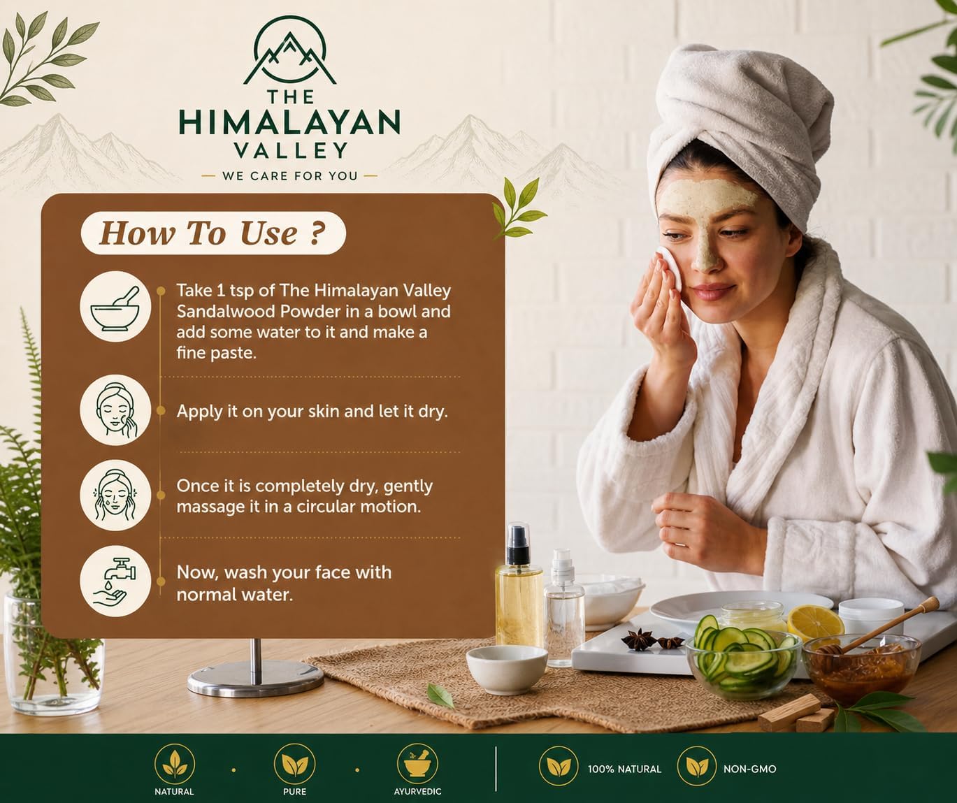 The Himalayan Valley™ Sandalwood Powder For Face Pack - 100g