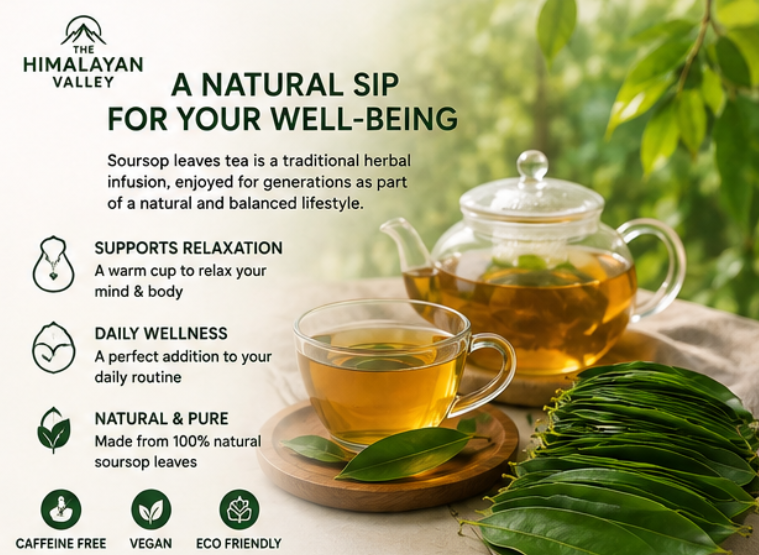 The Himalayan Valley™ Soursop leaves- Pack of 100 Leaves