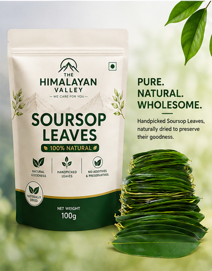The Himalayan Valley™ Soursop leaves- Pack of 100 Leaves